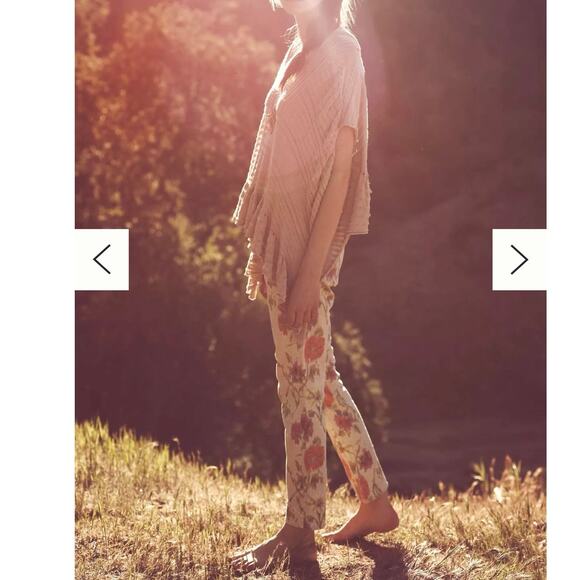 Anthropologie Pilcro Floral Ikat Stet Slim Jeans Size 28 - Picture 11 of 11
